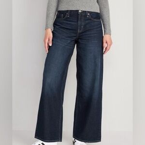Old Navy Dark Blue Baggy Wide Leg Jeans